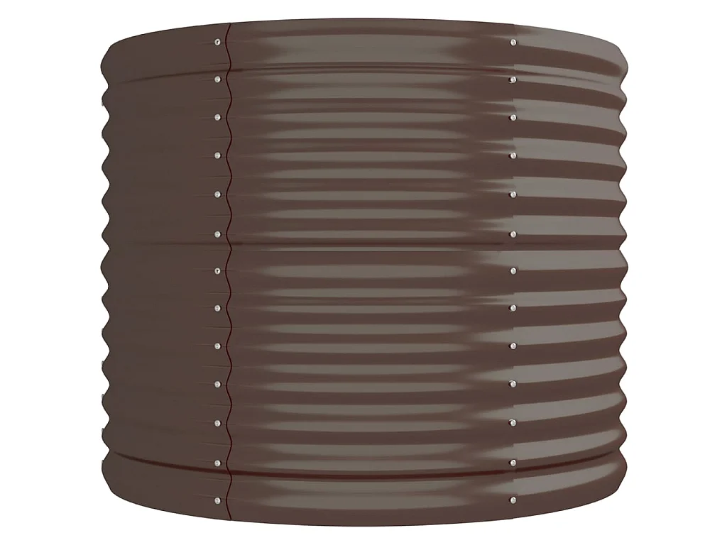 Jardinière de jardin Acier enduit de poudre 296x80x68 Marron