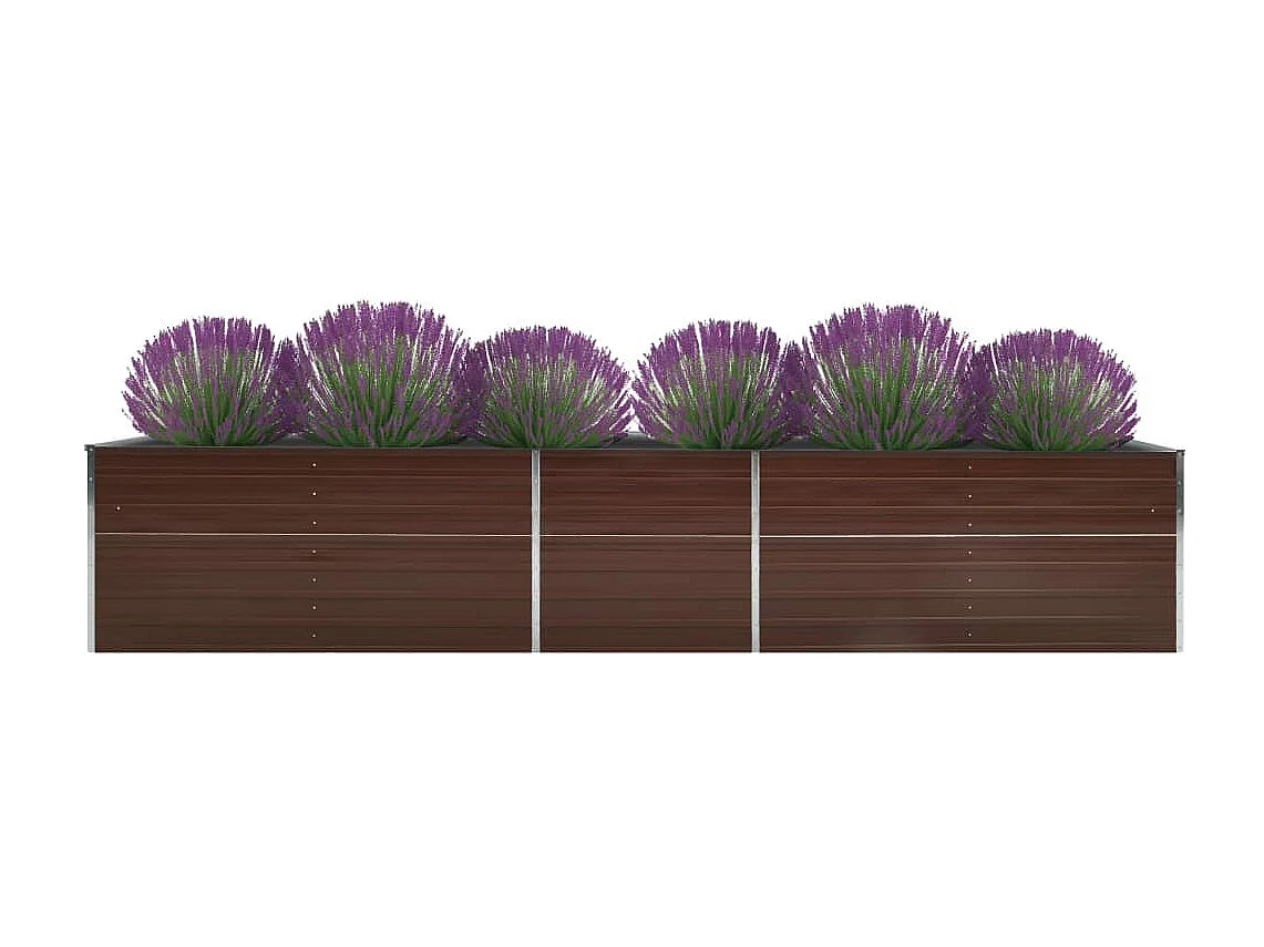 Jardinière Acier galvanisé 400x80x45 Marron