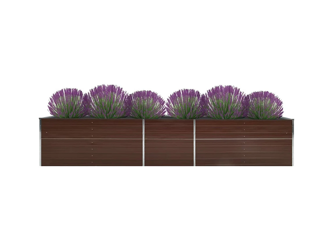 Jardinière Acier galvanisé 400x80x45 Marron