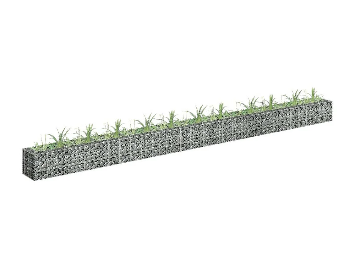 Jardinière à gabion Acier galvanisé 450x30x30