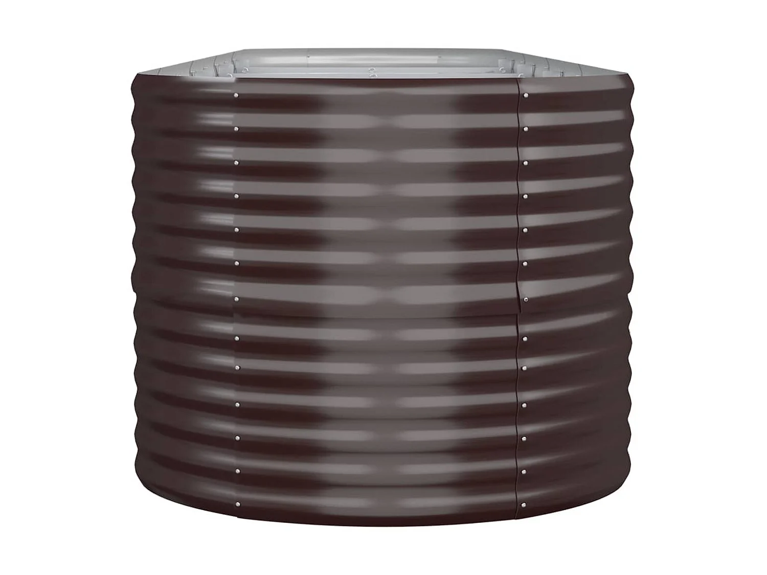 Jardinière de jardin Acier enduit de poudre 368x80x68 Marron