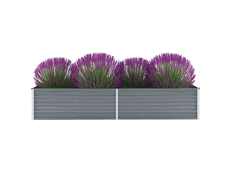 Jardinière Acier galvanisé 240x80x45 Gris