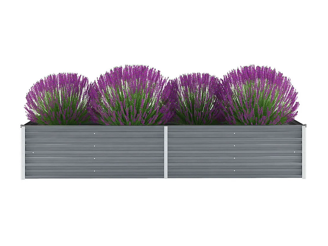 Jardinière Acier galvanisé 240x80x45 Gris