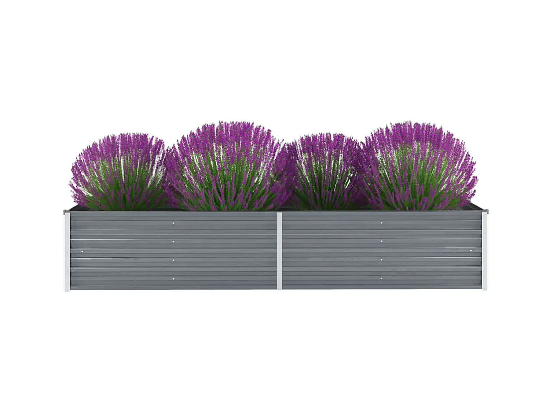 Jardinière Acier galvanisé 240x80x45 Gris