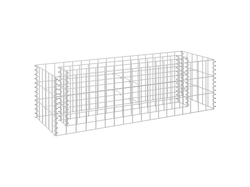 Jardinière à gabion Acier galvanisé 90x30x30