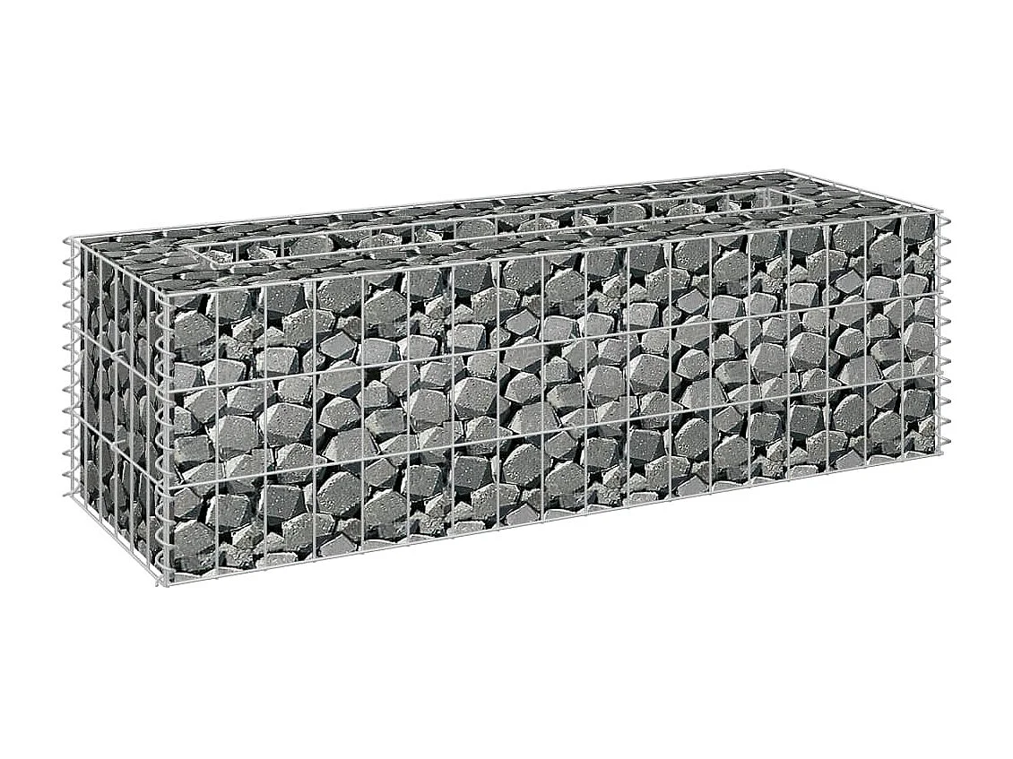 Jardinière à gabion Acier galvanisé 90x30x30