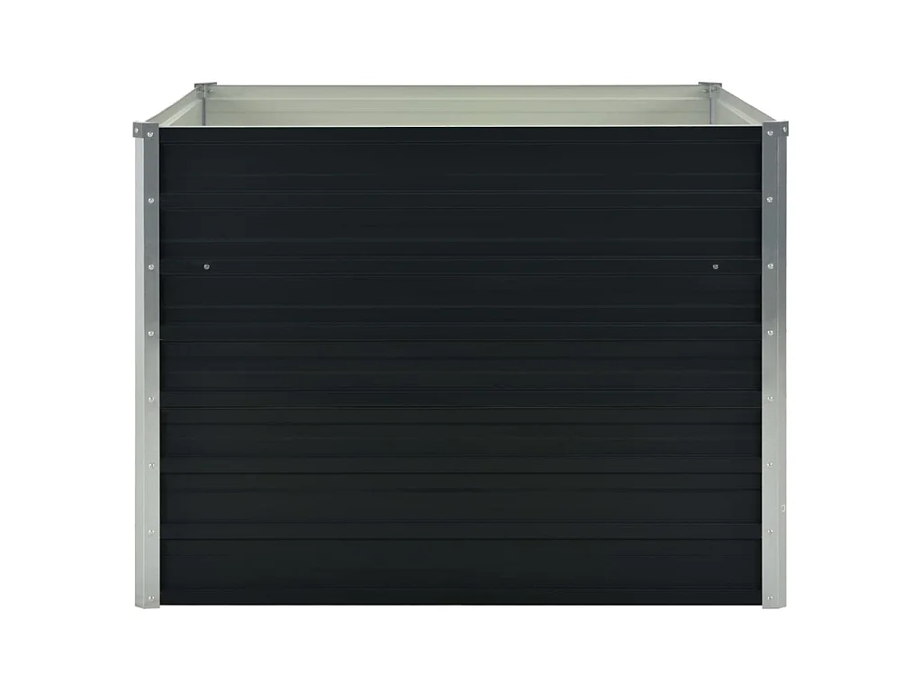 Jardinière surélevée Anthracite 100x100x77 Acier galvanisé