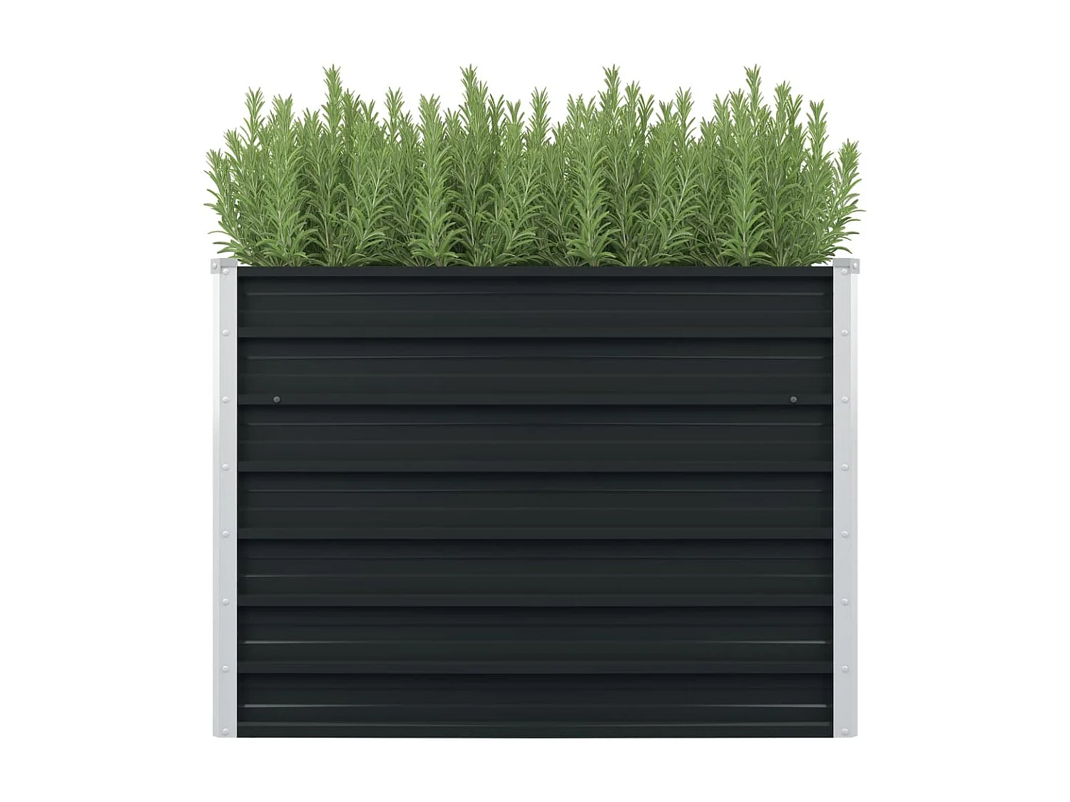 Jardinière surélevée Anthracite 100x100x77 Acier galvanisé