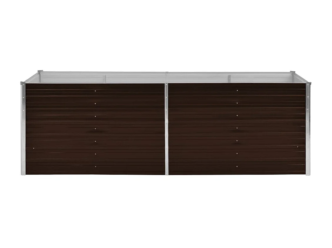 Jardinière Marron 240x80x77 Acier galvanisé