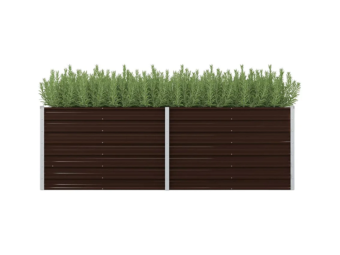 Jardinière Marron 240x80x77 Acier galvanisé