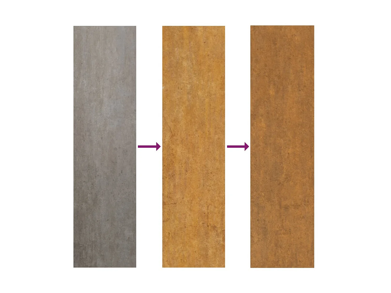 Jardinière 32x27,5x75 acier corten