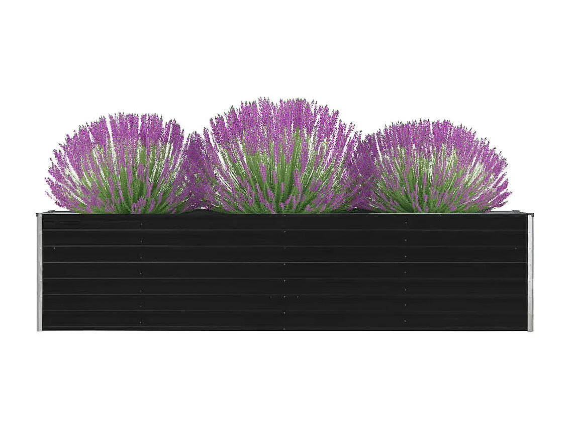 Jardinière 320x40x77 Acier galvanisé Anthracite