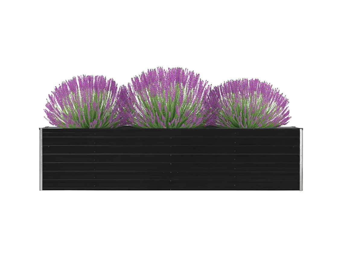 Jardinière 320x40x77 Acier galvanisé Anthracite
