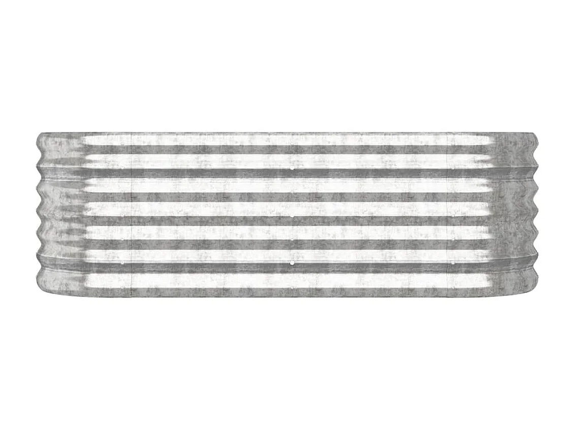 Jardinière Acier enduit de poudre 114x40x36 Argenté