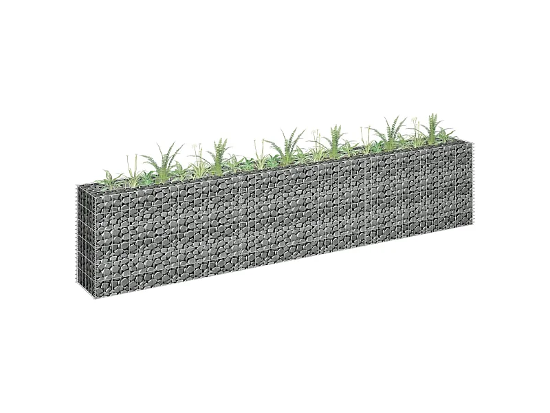 Jardinière à gabion Acier galvanisé 270x30x60