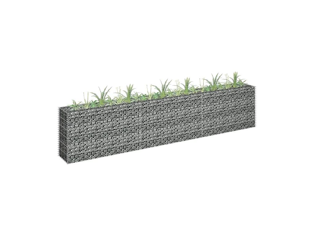 Jardinière à gabion Acier galvanisé 270x30x60