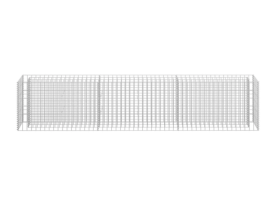 Jardinière à gabion Acier galvanisé 270x30x60