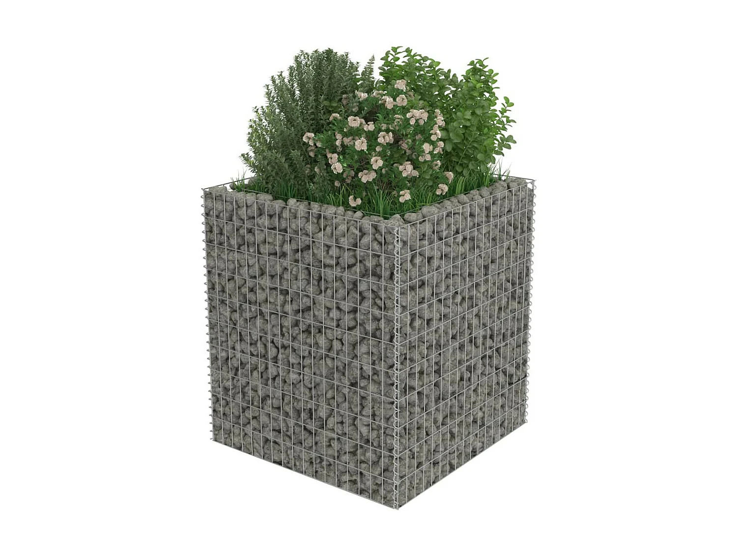 Jardinière à gabion Acier galvanisé 90x90x100