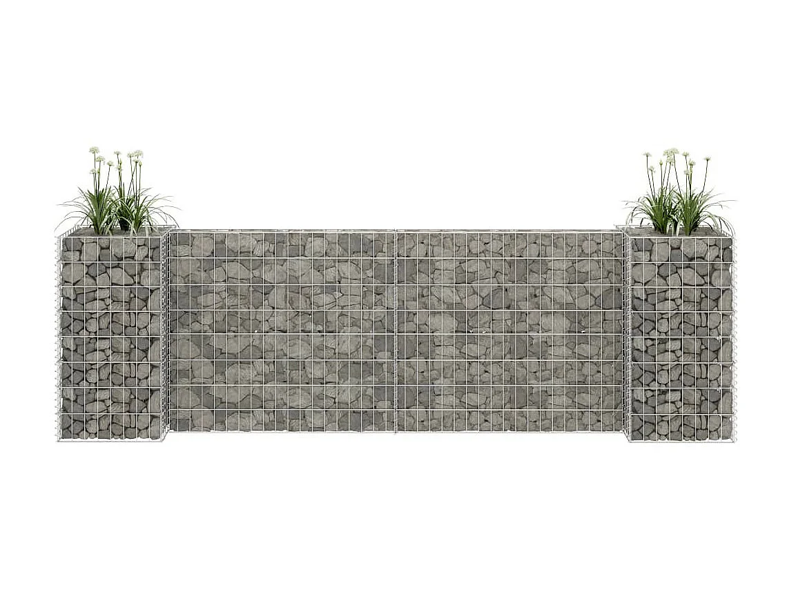 Jardinière à gabion en H Fil d'acier 260x40x80