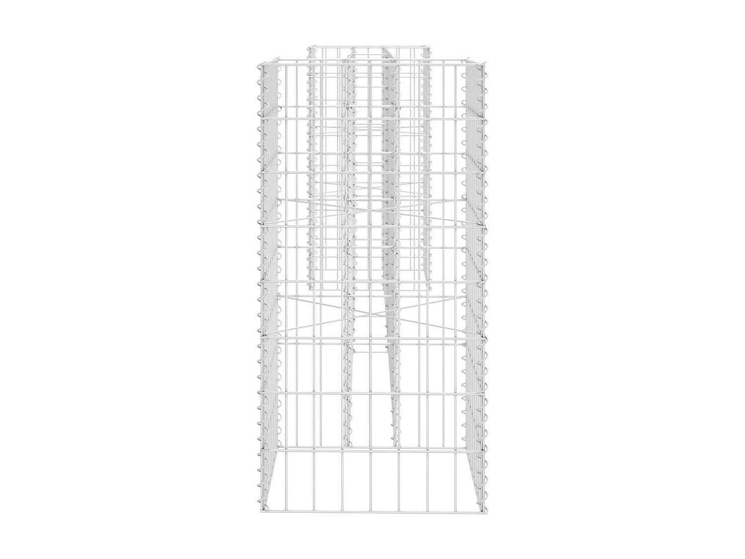 Jardinière à gabion en H Fil d'acier 260x40x80