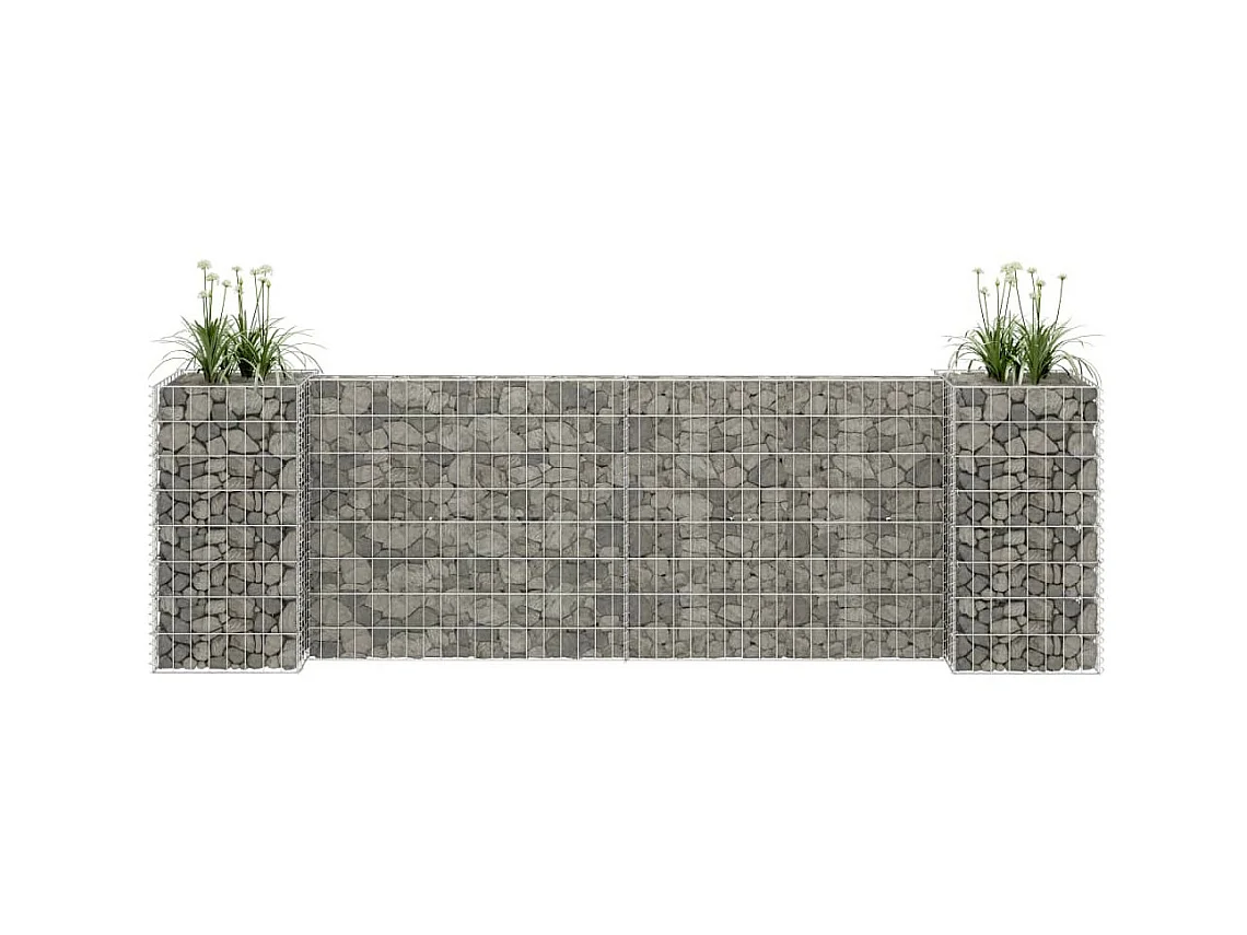 Jardinière à gabion en H Fil d'acier 260x40x80
