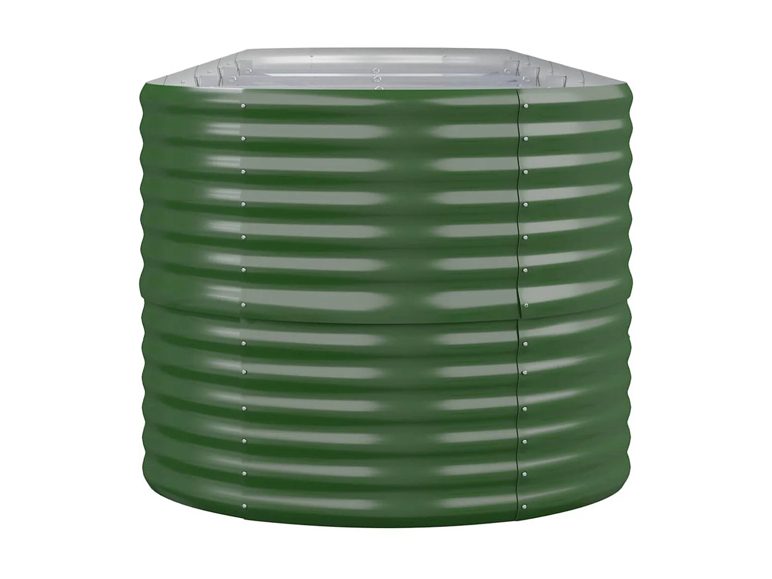 Jardinière de jardin Acier enduit de poudre 368x80x68 Vert