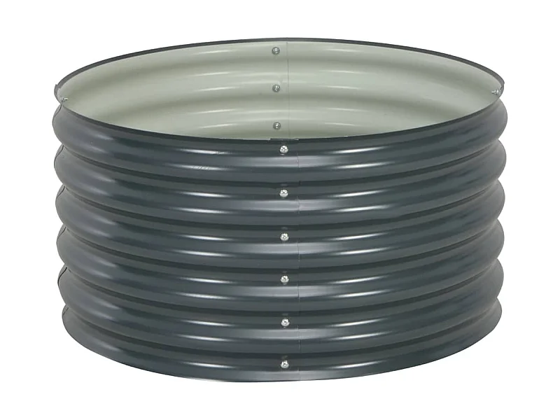 Jardinière 80x80x44 Acier galvanisé Gris