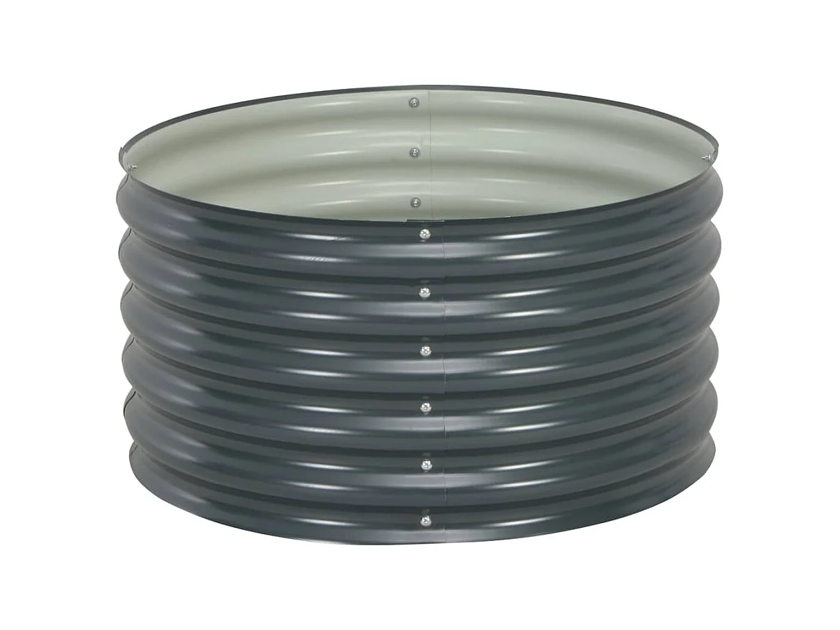 Jardinière 80x80x44 Acier galvanisé Gris