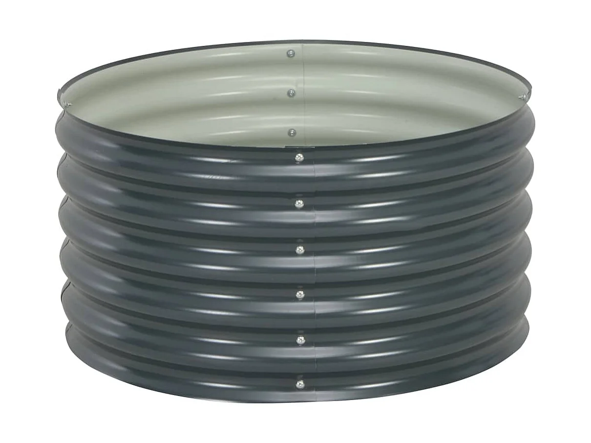 Jardinière 80x80x44 Acier galvanisé Gris