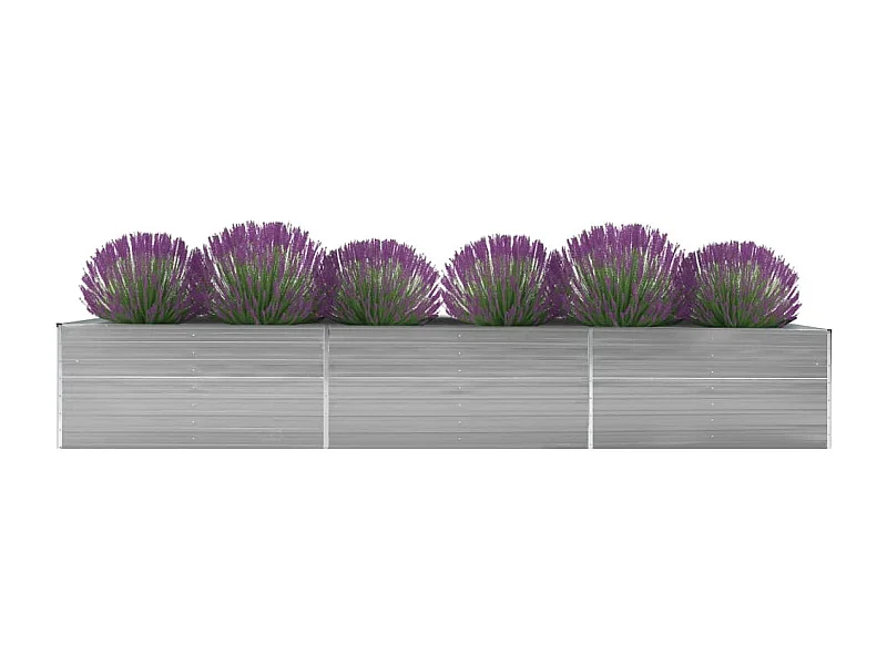 Jardinière Acier galvanisé 480x80x45 Gris