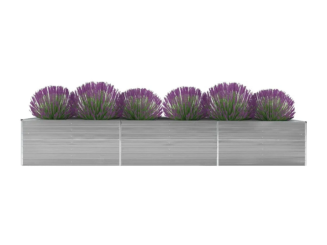 Jardinière Acier galvanisé 480x80x45 Gris