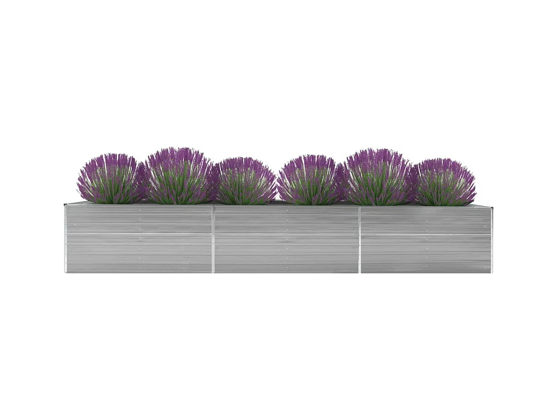 Jardinière Acier galvanisé 480x80x45 Gris