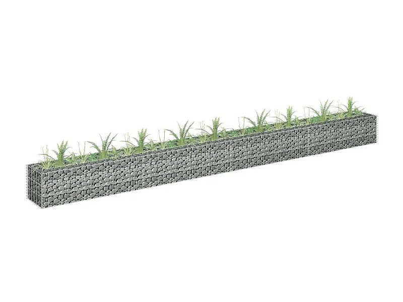 Jardinière à gabion Acier galvanisé 360x30x30