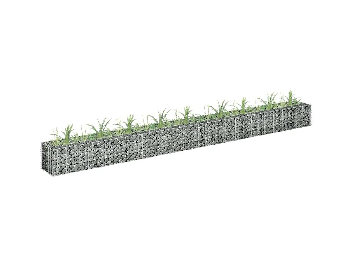 Jardinière à gabion Acier galvanisé 360x30x30