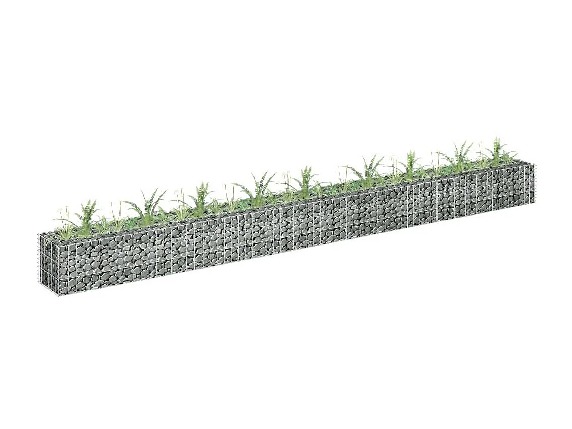 Jardinière à gabion Acier galvanisé 360x30x30