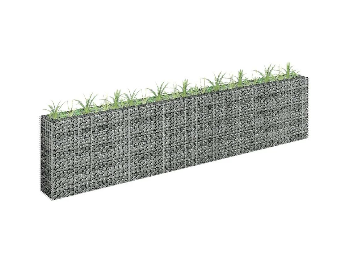 Jardinière à gabion Acier galvanisé 360x30x90