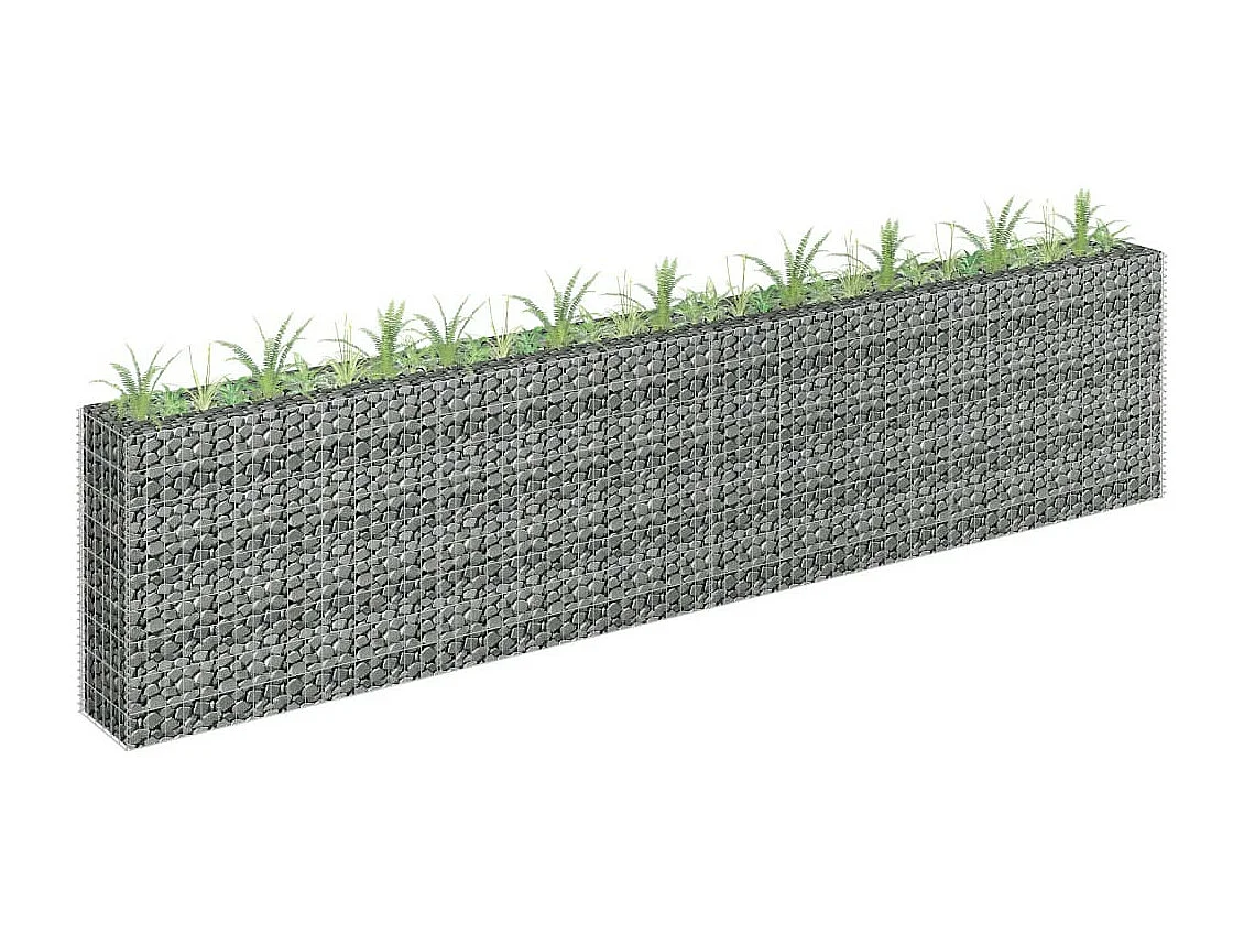 Jardinière à gabion Acier galvanisé 360x30x90