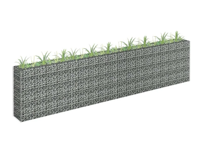 Jardinière à gabion Acier galvanisé 360x30x90