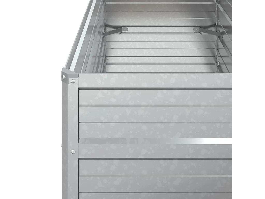 Jardinière 100x40x45 Acier galvanisé Argenté