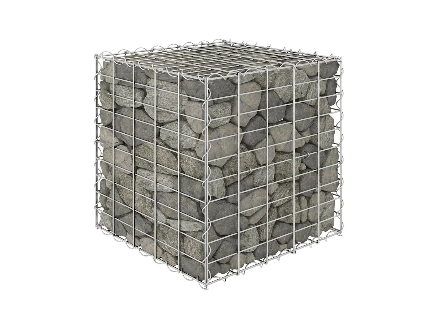 Jardinière cube à gabion Fil d'acier 50x50x50