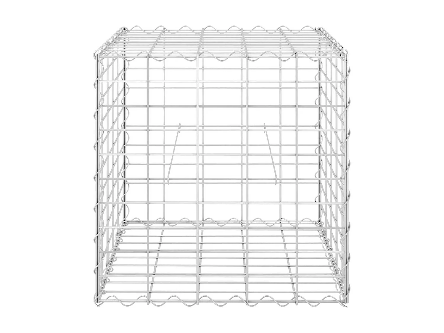 Jardinière cube à gabion Fil d'acier 50x50x50