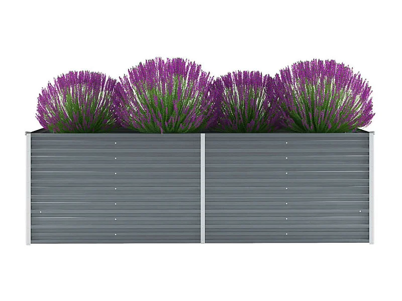 Jardinière Acier galvanisé 240x80x77 Gris