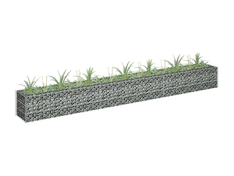 Jardinière à gabion Acier galvanisé 270x30x30
