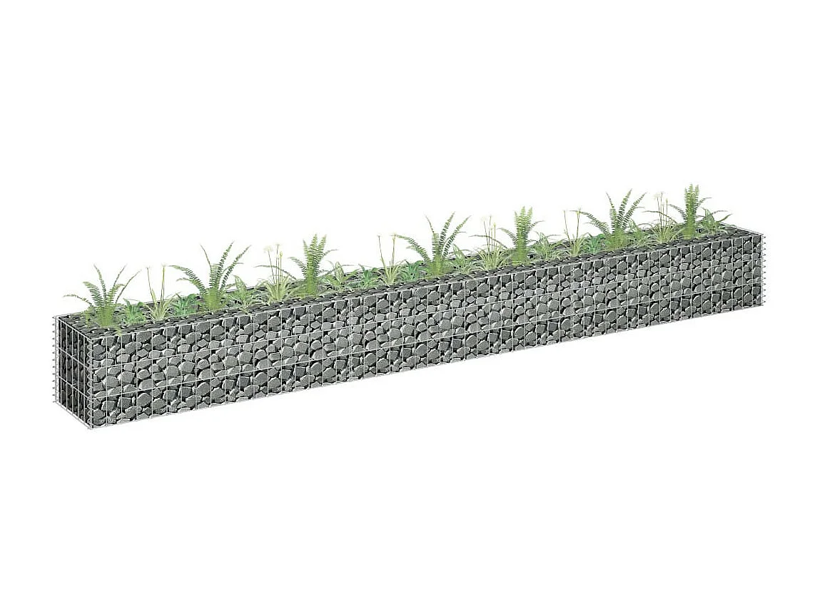 Jardinière à gabion Acier galvanisé 270x30x30