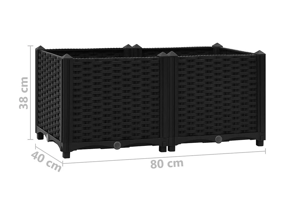 Jardinière 80x40x38 Polypropylène 3