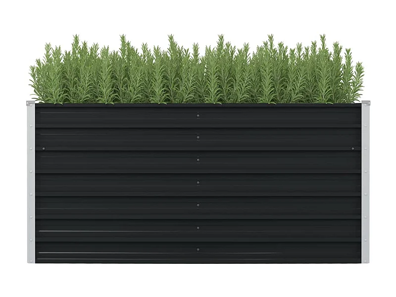 Jardinière surélevée Anthracite 160x80x77 Acier galvanisé