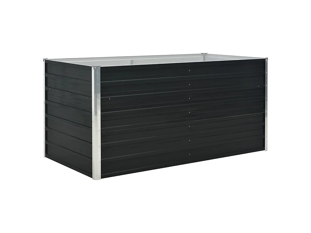 Jardinière surélevée Anthracite 160x80x77 Acier galvanisé