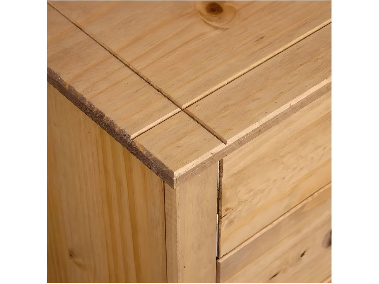 Chiffonnier 5 tiroirs pin massif clair Iris