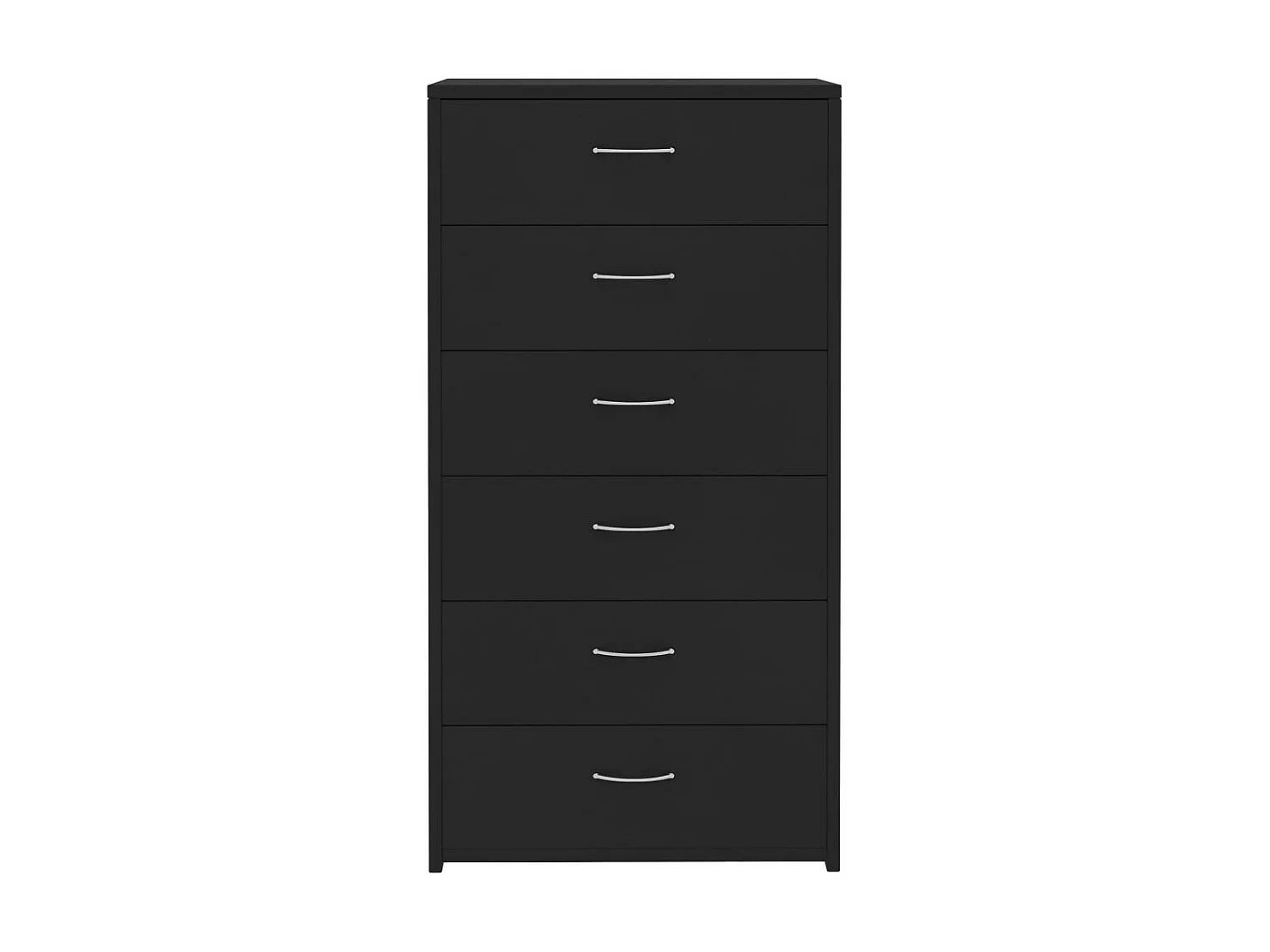 Chiffonnier 6 tiroirs Noir 50x34x96