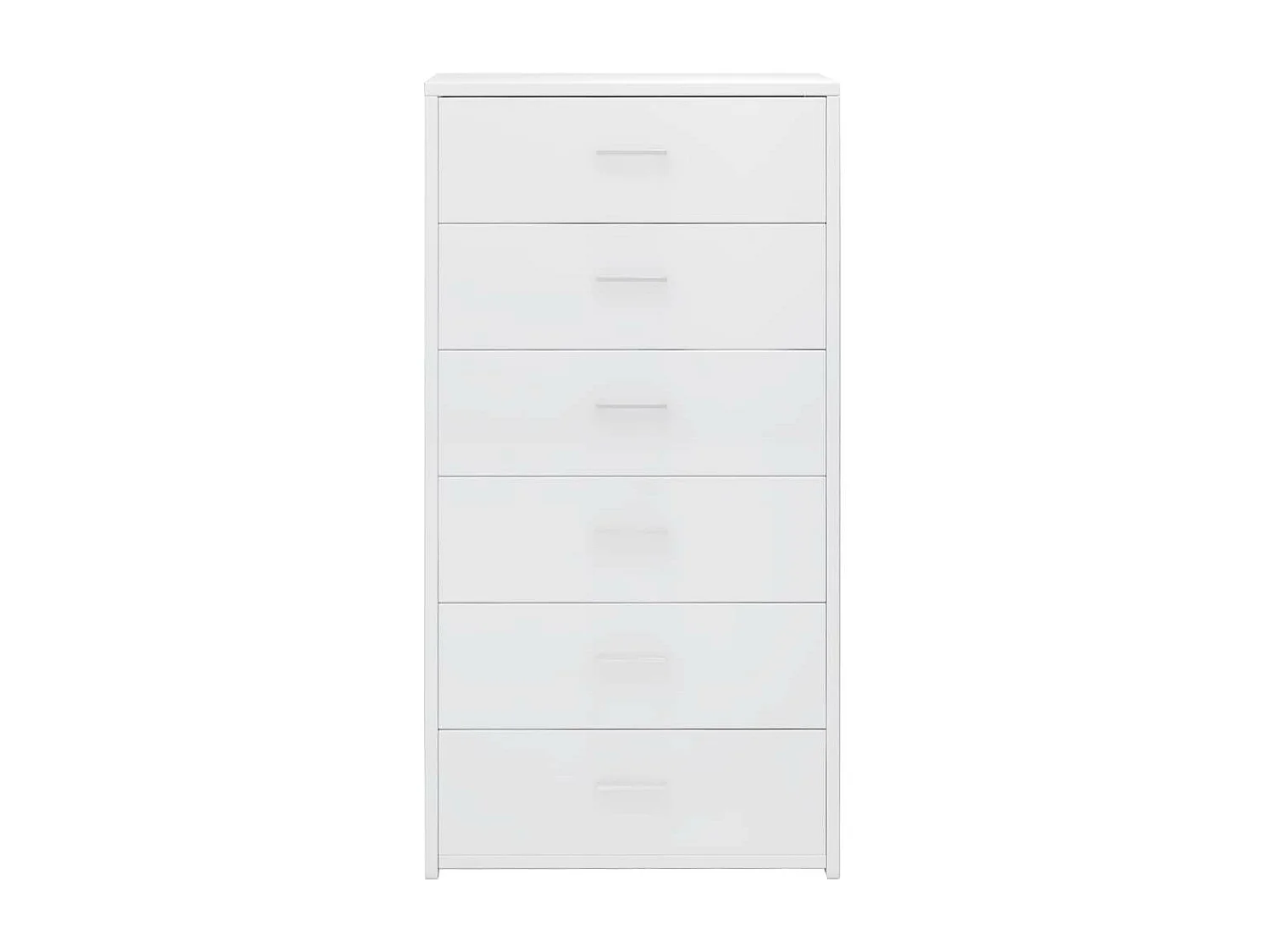 Chiffonnier 6 tiroirs Blanc brillant 50x34x96